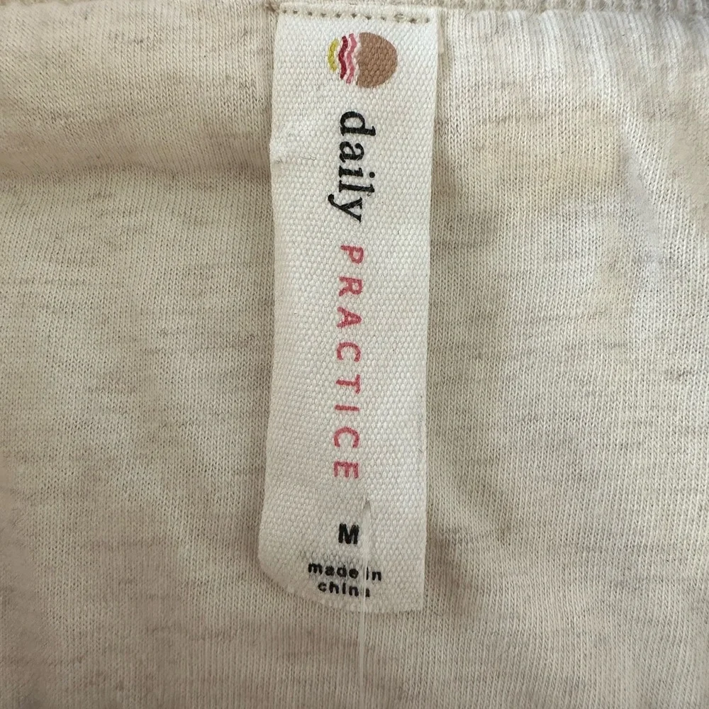 Women's Anthropologie Daily Practice Beige and Green Jacket with Nature Print - Picture 6 of 9